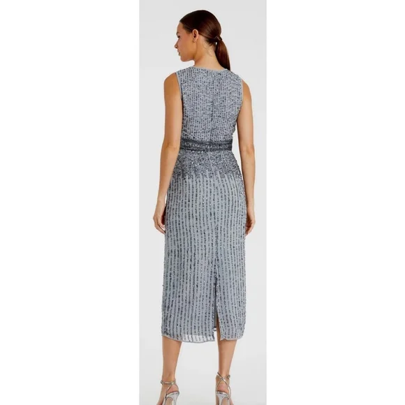 NWT Mac Duggal Sequin Crystal Embellished Sheath Dress SZ 10 - Picture 3 of 10